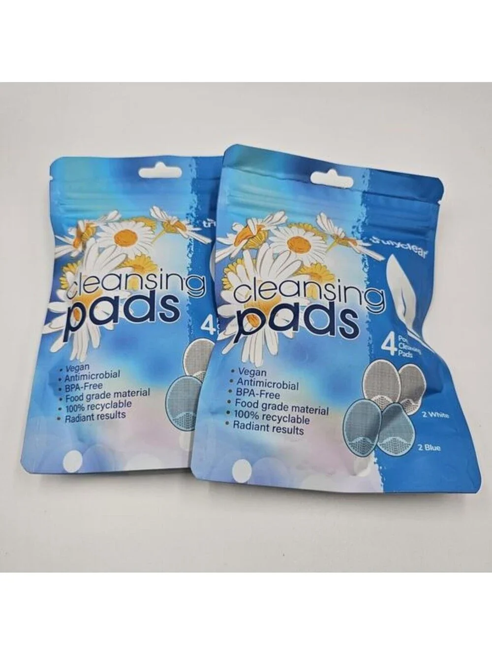 New Truly Clear Pore Cleansing Pads 2 Packs 8 Total Silicone Vegan BPA-Free